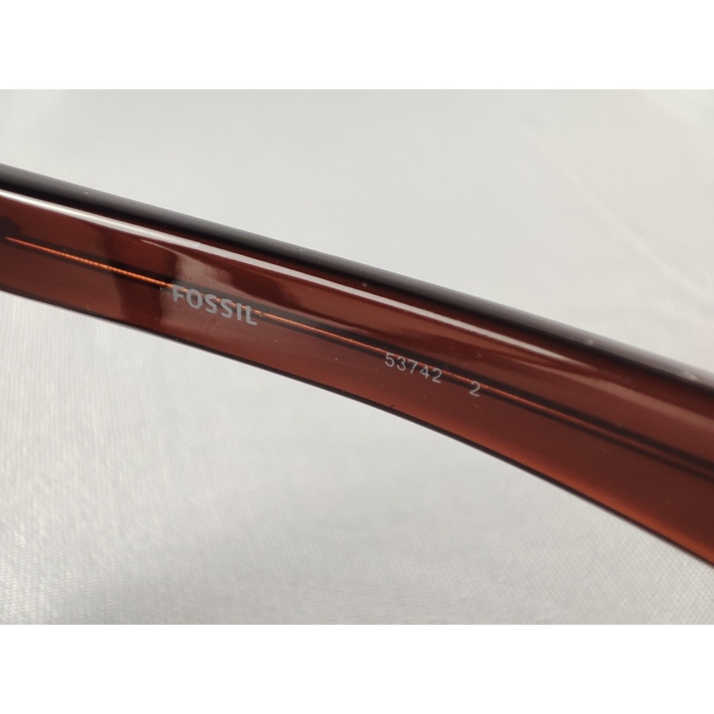 Fossil FW124 Brown Translucent Oversized Sunglasses Women's Butterfly 58-15-142 - Picture 8 of 10